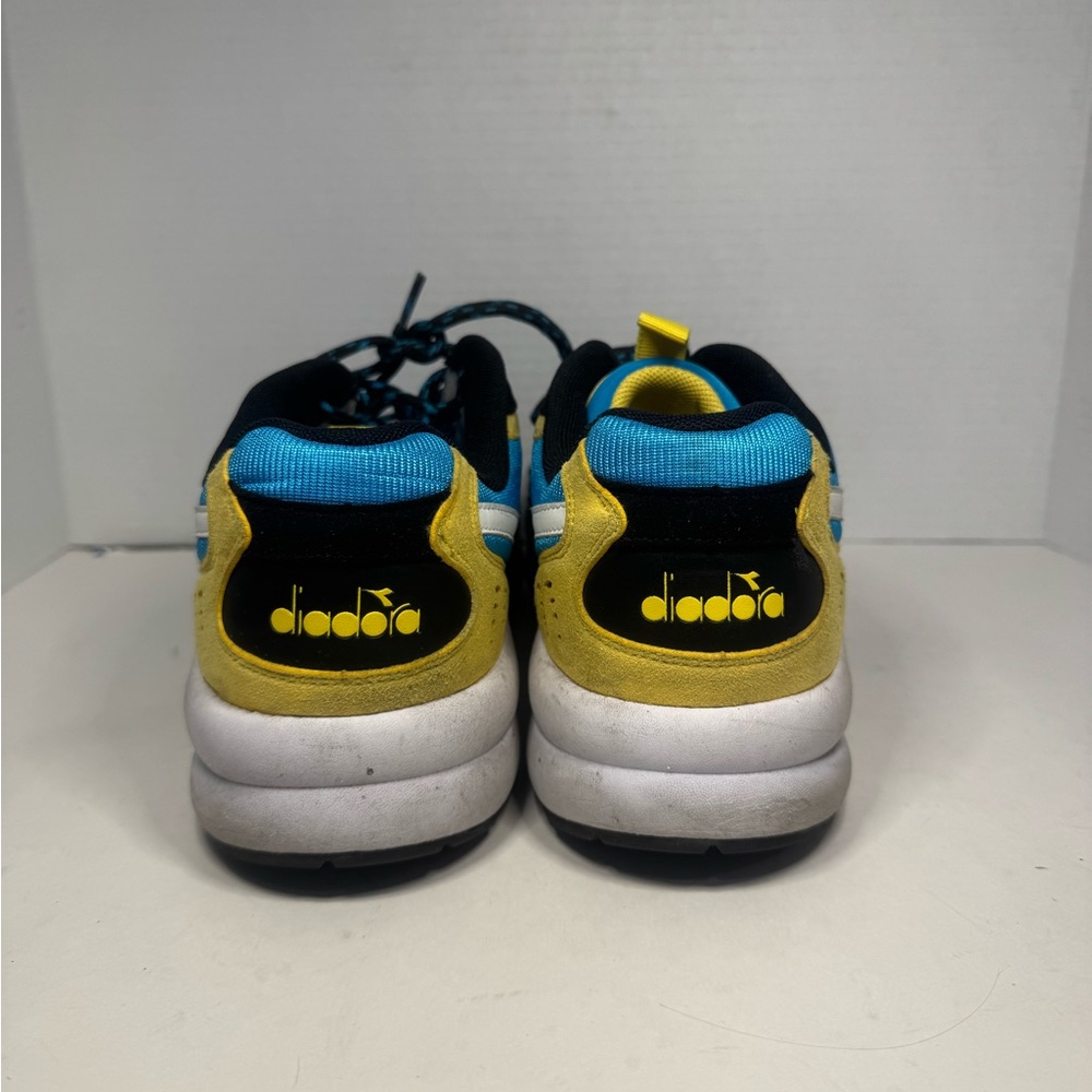 Diadora Men's Blue And Yellow Athletic Shoes View 2